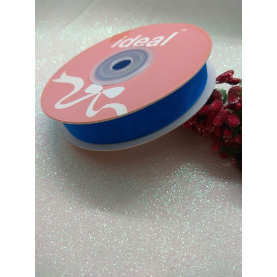 Лента органза 1,2 см*27,4 м (цв. бирюзовый), цена за катушку